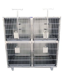 Veterinärkäfig aus Edelstahl
