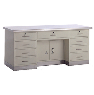 Arbeitstisch mit Edelstahlplatte und -basis HG-5